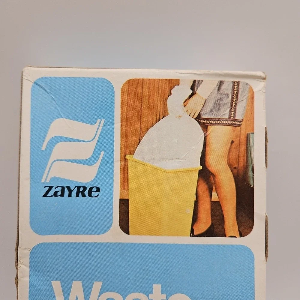 Vintage Zayre Waste Basket Bags Brand New Deadstock NOS 70s 80s 15 Plastic Bags